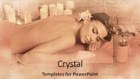  Presentation with female sport - Presentation theme featuring old photo effect with sepia background and a coral colored foreground