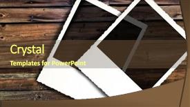  Presentation with old photo - Beautiful PPT layouts featuring old photo frame on wooden background backdrop and a tawny brown colored foreground