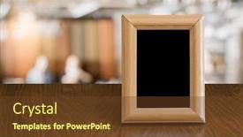  Presentation with night club - Presentation theme consisting of old-photo-frame background and a tawny brown colored foreground