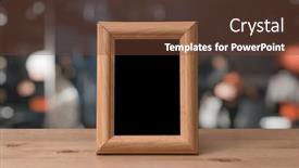  Presentation with night club - Colorful PPT theme enhanced with old-photo-frame backdrop and a tawny brown colored foreground