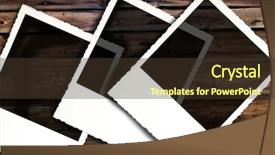  Presentation with blank album frames old - Cool new PPT theme with old photo frames backdrop and a tawny brown colored foreground