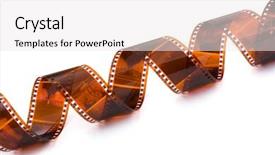  Presentation with old film - Amazing slides having old photographic film isolated backdrop and a white colored foreground