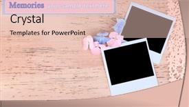  Presentation with blank - Theme enhanced with old photos and decorative ribbon background and a  colored foreground