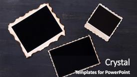  Presentation with blank - Presentation theme consisting of old photos on color wooden background and a dark gray colored foreground