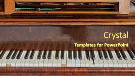  Presentation with faded - Audience pleasing slide set consisting of old piano with faded keys backdrop and a tawny brown colored foreground