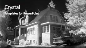  Presentation with old photo - PPT theme with old pick up truck background and a dark gray colored foreground