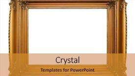  Presentation with picture frame - Colorful theme enhanced with old picture frame isolated backdrop and a gold colored foreground