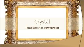  Presentation with picture frame - PPT theme with old-picture-frame-isolated background and a lemonade colored foreground