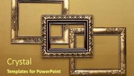  Presentation with picture frame - Audience pleasing PPT theme consisting of old-picture-frame-isolated backdrop and a tawny brown colored foreground