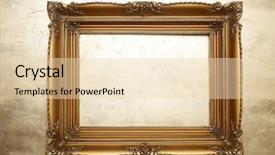  Presentation with gold frame - Cool new slides with old picture frame on gold backdrop and a lemonade colored foreground