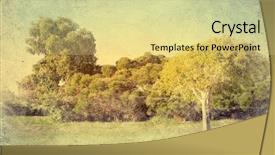  Presentation with forrest - Cool new slides with old picture with forrest landscape backdrop and a blonde colored foreground