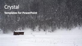  Presentation with blizzard - Cool new theme with old pictures - blizzard winter landscape backdrop and a dark gray colored foreground