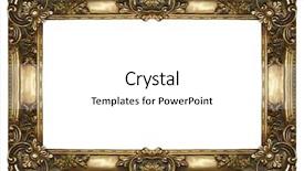  Presentation with gold frame - Colorful slide deck enhanced with old pictures - vintage gold picture frame isolated backdrop and a white colored foreground