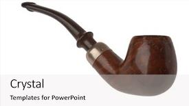  Presentation with old rusty pipe - Amazing slide deck having old pipe on white background backdrop and a light gray colored foreground