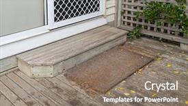  Presentation with coir - PPT layouts consisting of old plain coir doormat placing background and a gray colored foreground