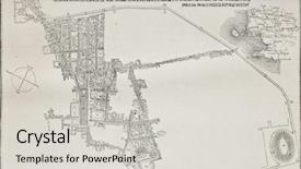  Presentation with history pompeii - Beautiful theme featuring old plan of pompeii created backdrop and a light gray colored foreground