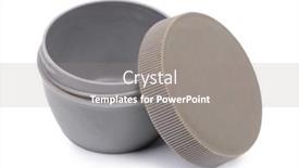  Presentation with lid - Slide set enhanced with old-plastic-jar-with-lid background and a gray colored foreground