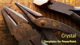  Presentation with needle - Colorful slide set enhanced with old-pliers-needle-nose-pliers backdrop and a wine colored foreground