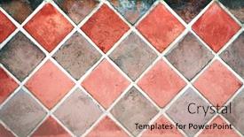  Presentation with tiles - Presentation theme featuring old-porcelain-checkered-tiles-floor background and a coral colored foreground