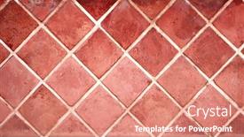  Presentation with porcelain - Amazing presentation design having geometry - old porcelain tiles floor texture backdrop and a coral colored foreground