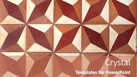  Presentation with light colors - PPT theme having old-porcelain-tiles-floor-texture background and a coral colored foreground