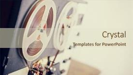  Presentation with tape recorder - Slide deck featuring old portable reel to reel background and a lemonade colored foreground