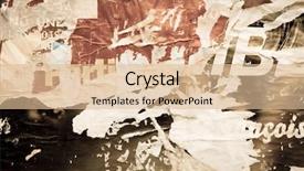  Presentation with poster - Cool new PPT theme with old posters grunge textures backdrop and a lemonade colored foreground