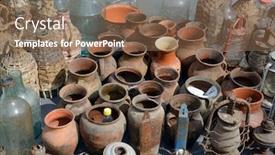  Presentation with bottles - Colorful slides enhanced with old-pots-and-bottles backdrop and a violet colored foreground