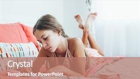  Presentation with old diary - Beautiful presentation theme featuring old pre teen girl writing backdrop and a coral colored foreground