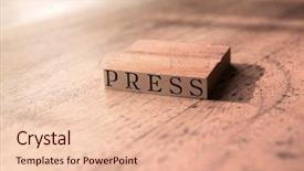  Presentation with surreal - Beautiful theme featuring old press stamp on old backdrop and a lemonade colored foreground