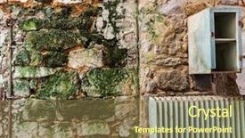  Presentation with prison wall - Slide deck featuring old prison brick wall background and a tawny brown colored foreground