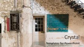  Presentation with prison - Audience pleasing slide set consisting of old prison place with cleaning backdrop and a  colored foreground