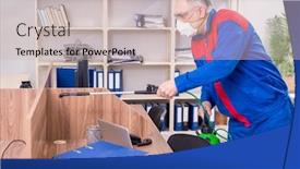  Presentation with pest - Cool new presentation theme with old-professional-contractor-doing-pest backdrop and a soft green colored foreground