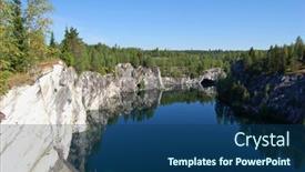  Presentation with russia - Cool new presentation with old-quarry-pool-in-russia backdrop and a ocean colored foreground