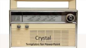  Presentation with radio - Colorful theme enhanced with old radio receiver isolated backdrop and a soft green colored foreground