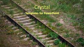  Presentation with tracks - Beautiful presentation featuring old-railroad-tracks backdrop and a tawny brown colored foreground