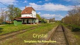  Presentation with czech republic - Theme enhanced with old-railway-station-in-hevl background and a tawny brown colored foreground