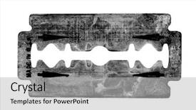  Presentation with blade - Slides with old razer blade background and a light gray colored foreground