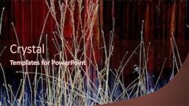  Presentation with autumn wood - Audience pleasing presentation theme consisting of old-red-barn-in-field backdrop and a wine colored foreground