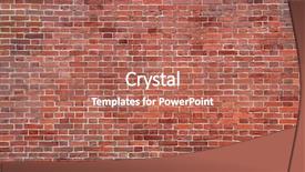  Presentation with red brick wall - Beautiful presentation theme featuring old red brick wall - architecture background backdrop and a coral colored foreground