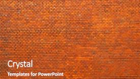  Presentation with old brick wall texture - Beautiful slides featuring old red brick wall texture backdrop and a  colored foreground