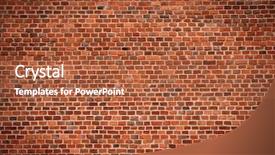  Presentation with old brick wall texture - Colorful PPT layouts enhanced with old red brick wall texture backdrop and a  colored foreground