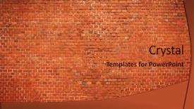  Presentation with old brick wall texture - Audience pleasing presentation consisting of old red brick wall texture backdrop and a  colored foreground