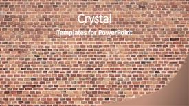  Presentation with old brick wall texture - Slide deck consisting of old red brick wall texture background and a  colored foreground