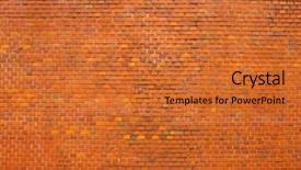  Presentation with old brick wall texture - Amazing slide set having old red brick wall texture backdrop and a  colored foreground