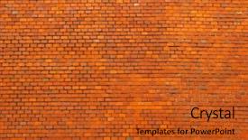  Presentation with old brick wall texture - Beautiful PPT theme featuring old red brick wall texture backdrop and a  colored foreground