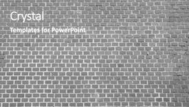  Presentation with old brick wall texture - PPT theme with old red brick wall texture background and a  colored foreground