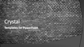  Presentation with old brick wall texture - Slide set having old red brick wall texture background and a  colored foreground