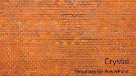  Presentation with old brick wall texture - Presentation design enhanced with old red brick wall texture background and a  colored foreground
