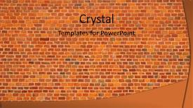  Presentation with old brick wall texture - Slide deck having old red brick wall texture background and a  colored foreground